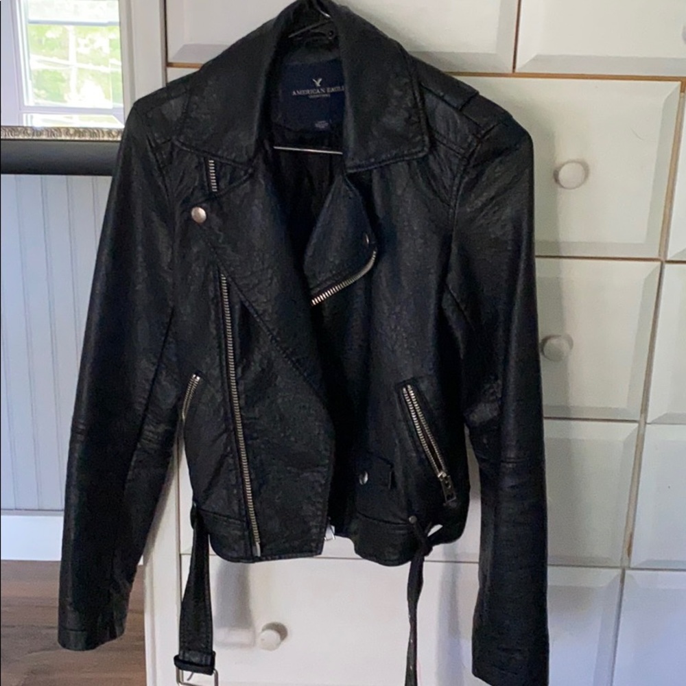 AE faux Moto leather jacket